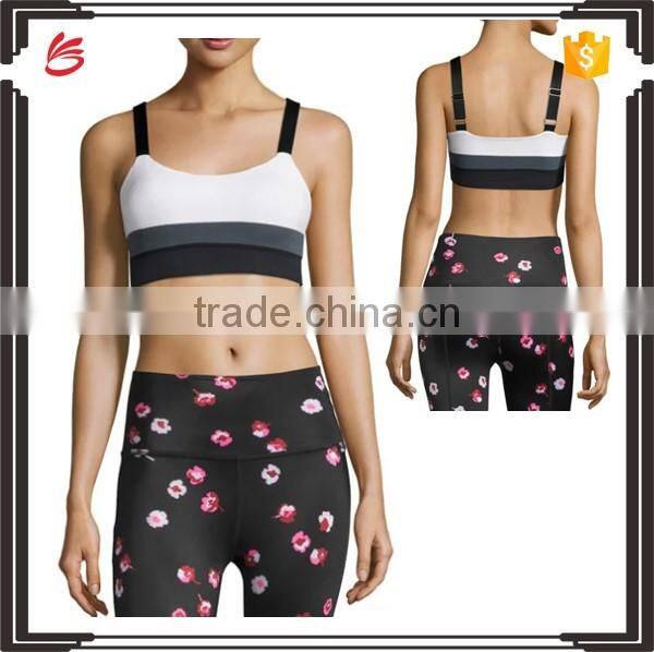 2017 Custom High Quality Floral Printing Yoga Clothing Sets for Women