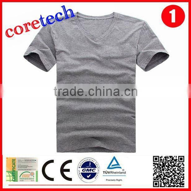 High quality cotton bulk v-neck t shirt factory