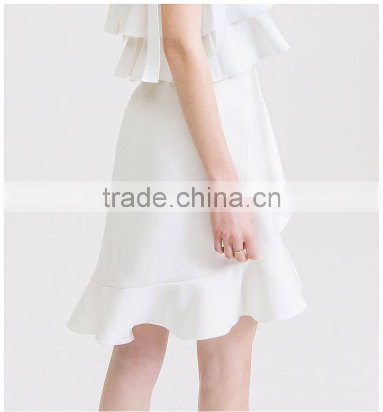 2017 Elegant fashion oem high waist fomal women latest lady skirt