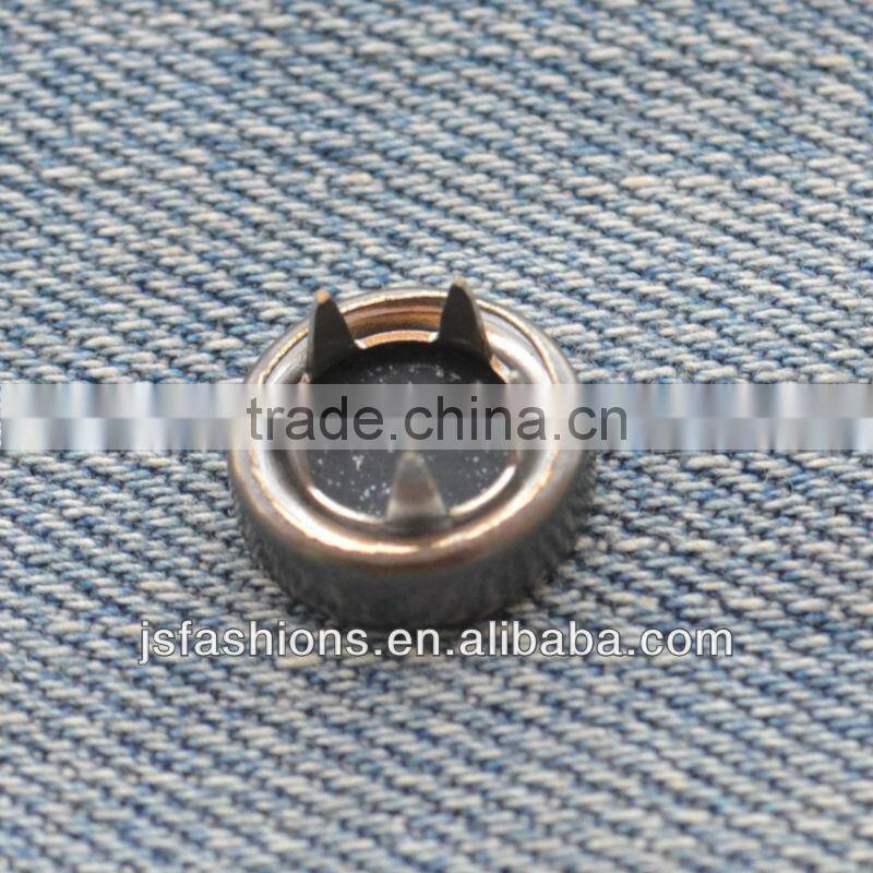 Fashion wide rim black pearl snap button for jacket