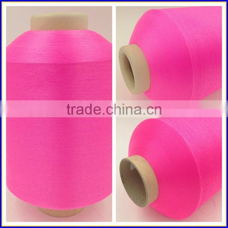 100%polyester DTY colored yarn for label