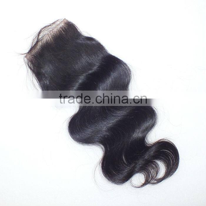 wavy human hair swiss lace top lace closure,invisible part closure