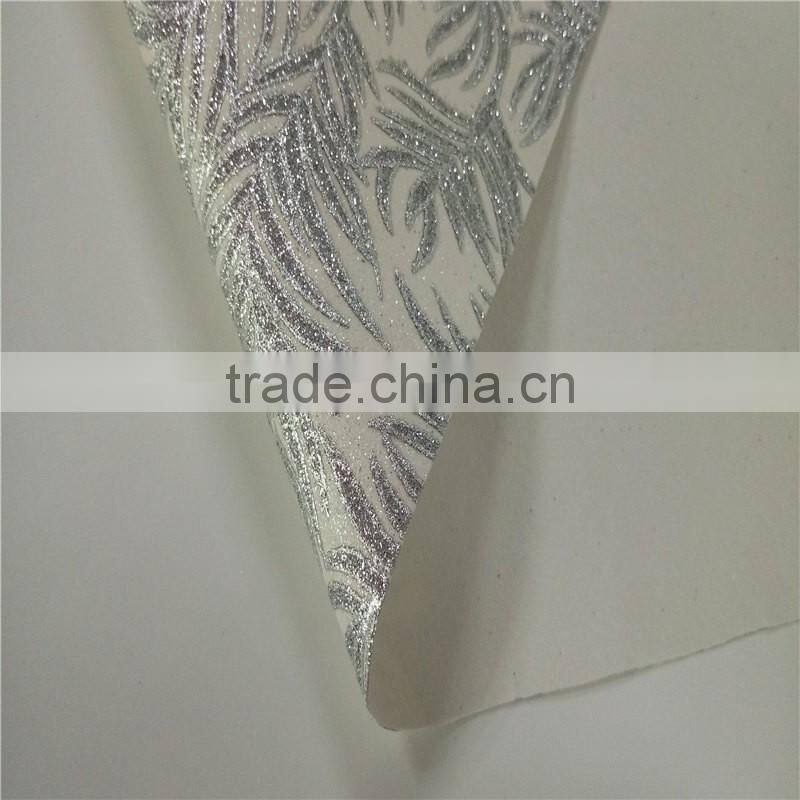 2016 New modern glitter wallpaper roll, color glitter wall paper home decoration