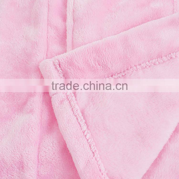 Kids bathrobe pink flannel fleece soft bath robe baby