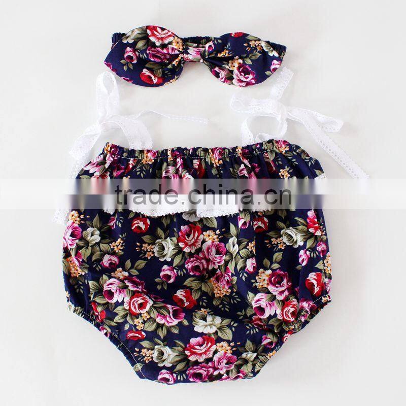 Off Shoulder Baby Girls Romper Kids Rose Flower Outfit Jumpsuit M7061301