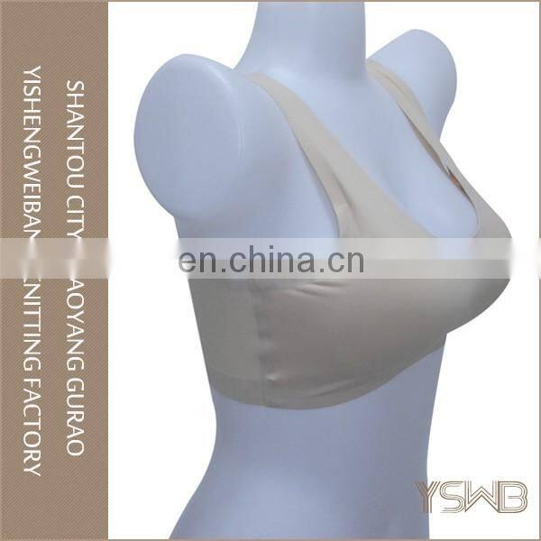 Manufacturer color rich black running soft sportswear bra with quick dry