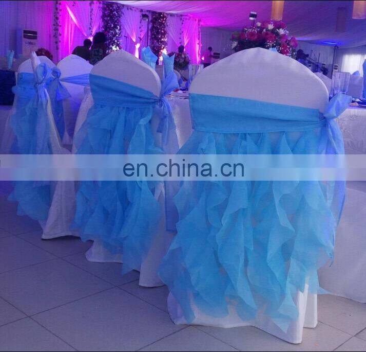 Chiavari Chair Banquet Blue Organza Curly Willow Chair Sash