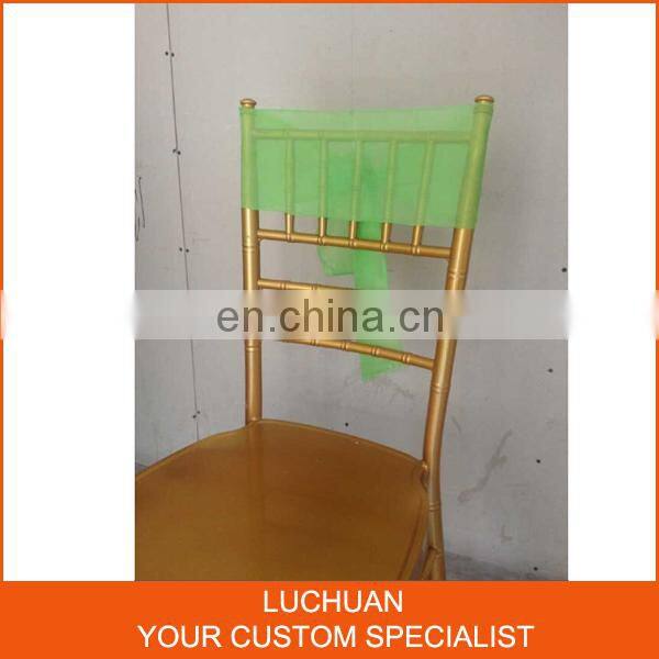 New Arrival Cheap Wedding Decorative High Quality Aqua Chair Sashes