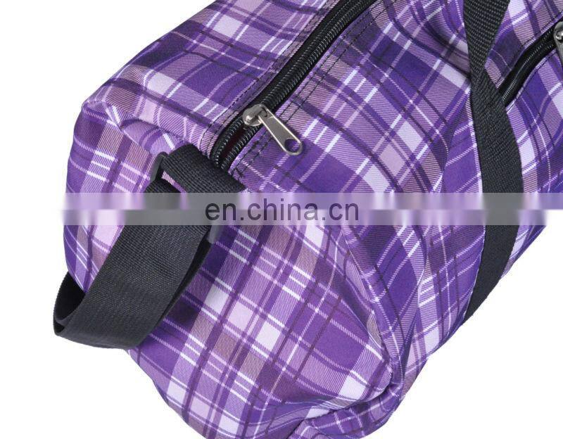 Casual Travel Bag With Handle Cylinder Foldable Sport Bag