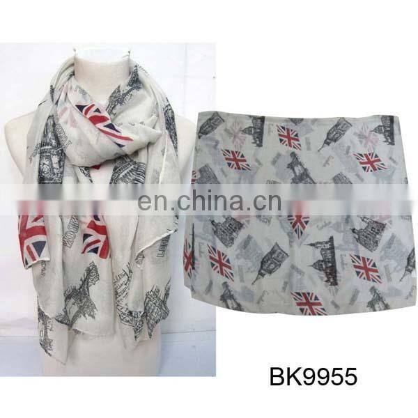 2014 newest shawl wholesale women printed american flag scarf