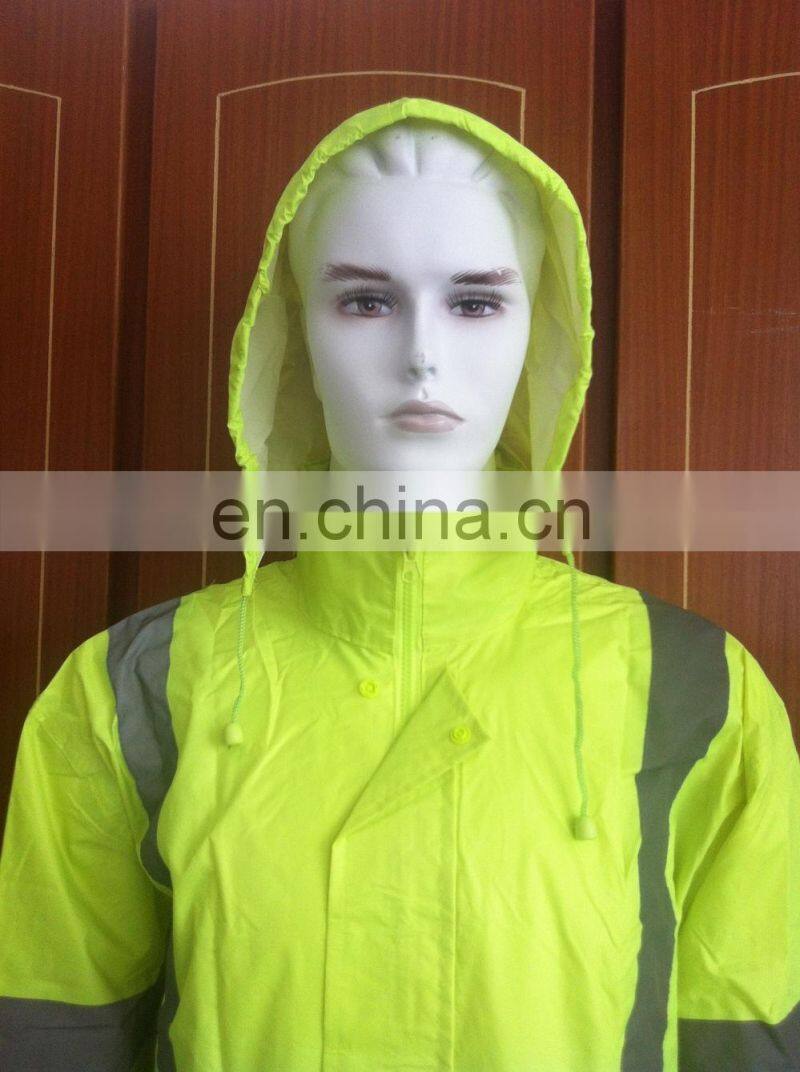 custom plus size reflective safety policeman pvc long rainwear