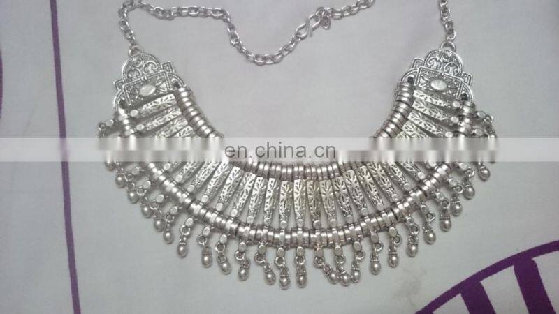 Vintage boho necklace Silver Coin necklace fashion necklaces for women