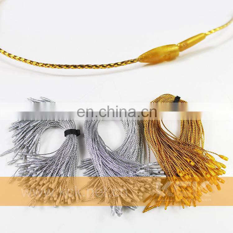 plastic red seal tags, red string seal tag for garments