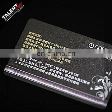 wholesale custom stamped gold plastic invitation pvc card