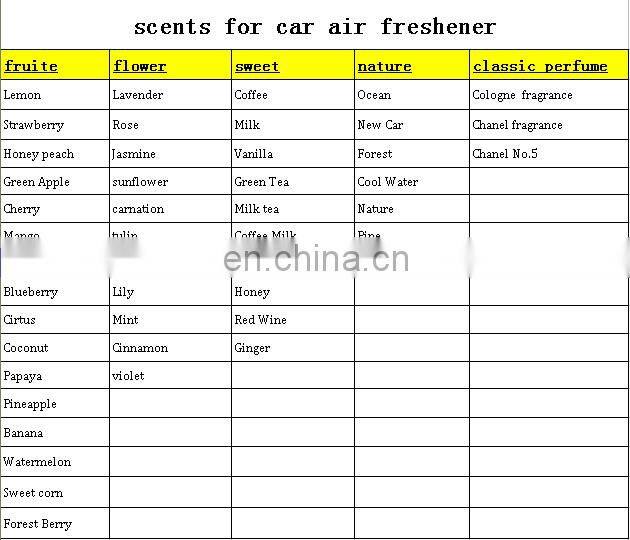 Maple Leaf Shaped Car Air Fresheners with lavender perfume