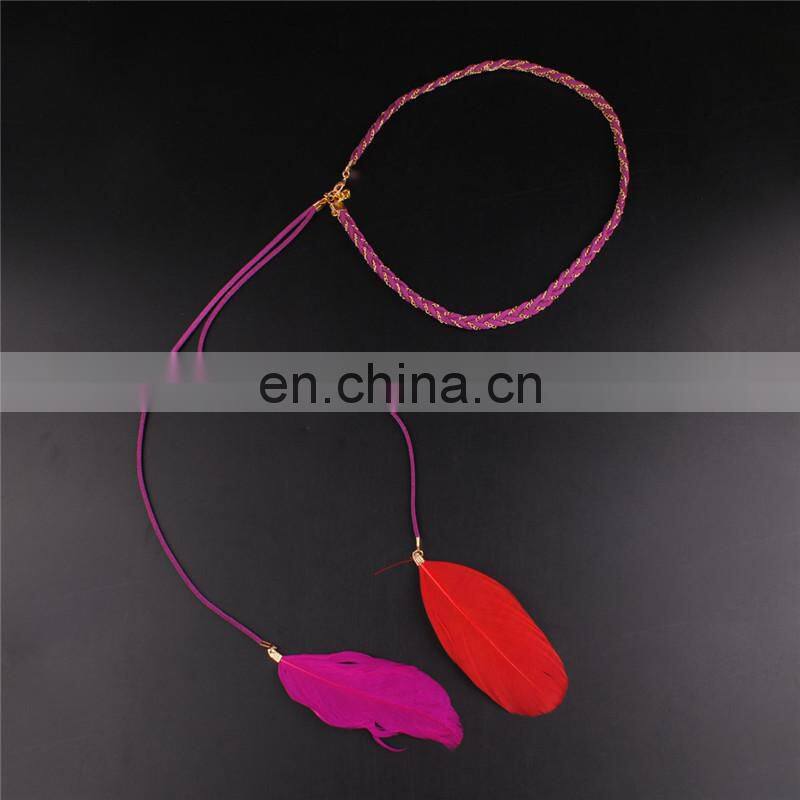 Hair accessory feather hairband|lady's feather hairband