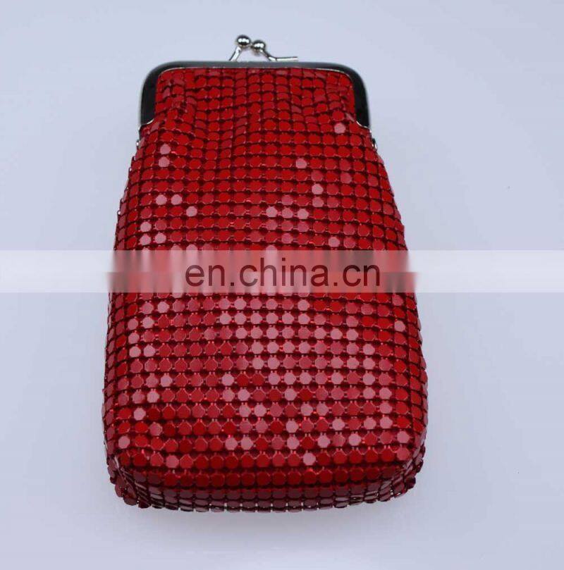 2012 metal mesh clutch purses cellphone bagG6030