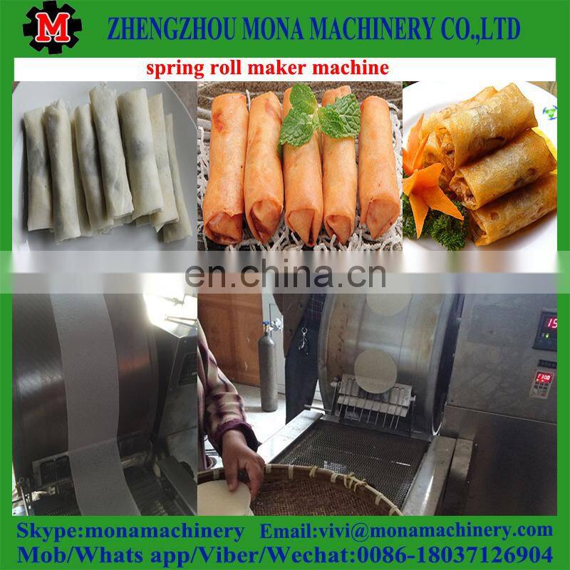 Stainless steel spring roll making machine/automatic square or round spring roll sheet machine with cheap price