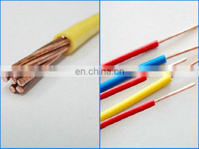 PVC coated copper conductor flexible earth wire 6mm2 single strand wire