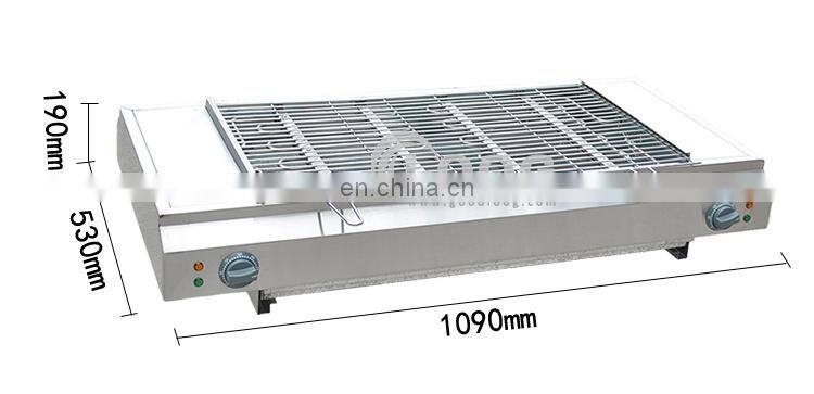 Commercial Electric Stainless Steel BBQ Grill smokeless and high efficiency fast food chicken steak meat oven