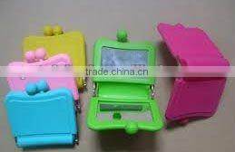 High Quality Hot Sale Silicone Cosmetic Mirror Pocket Mirror