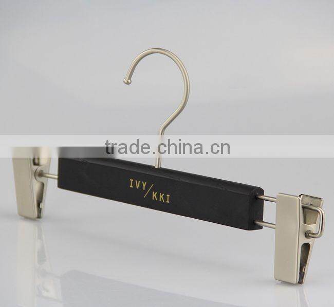 flat wooden hangers for costom logo and pants hanger