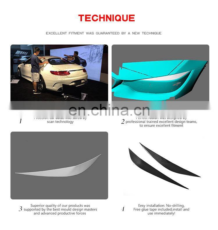 Dry Carbon Fiber M4 Headlight Eyelids for BMW F32 F33 F36 F82 F83 M4 F80 M3 14-19