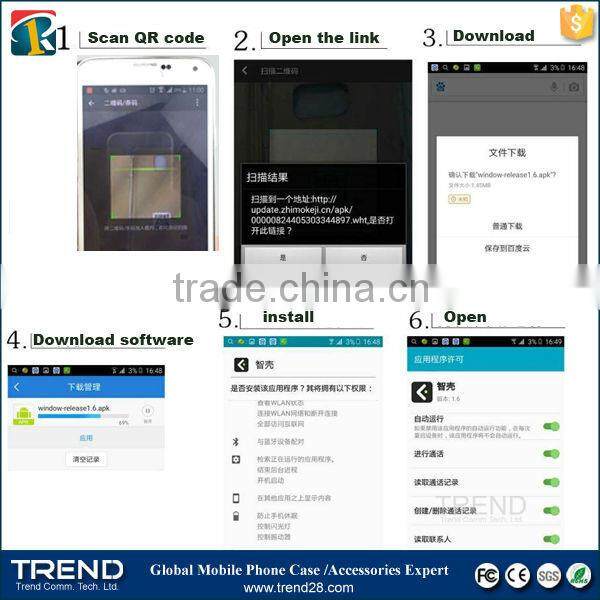 china supplier smart flip leather case cover for Samsung S6 edge