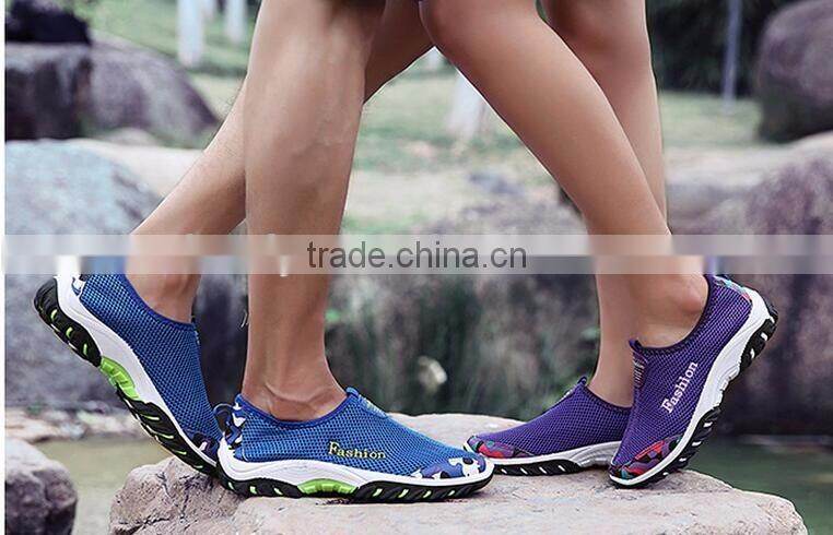 rubber sole comfortable breathable summer mesh women men beach shoes