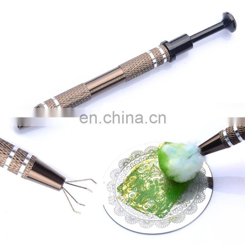 Wholesale Stamping Plate Manicure Nail Art Cotton Claw Pen Picker Cleaning Nail Art Stamping Template Remover