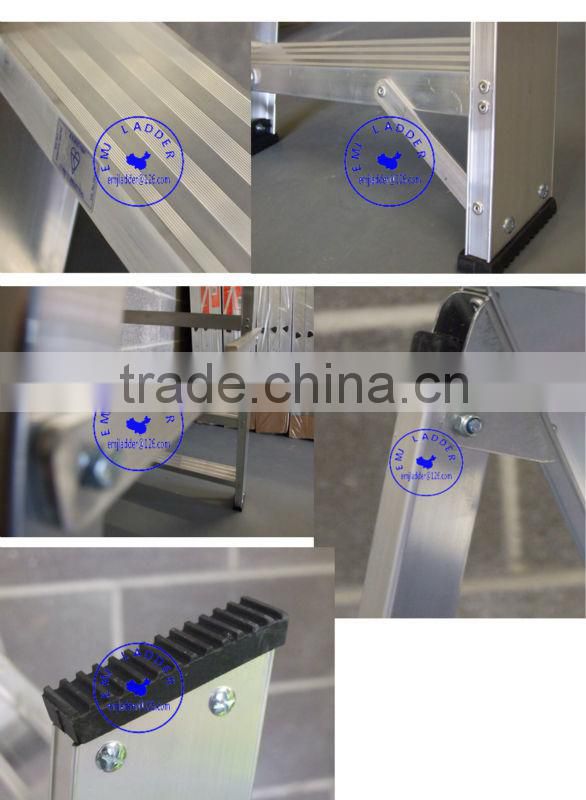 8 step Aluminium Platform Step Ladders BS2037 Class1