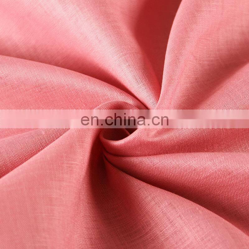 in stock plain dyed woven fabric shirt trousers clothing pure linen fabric