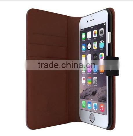 multifunction genuine leather phone case strong practicability card holder with phone case phone cover for iphone 6 gift promot