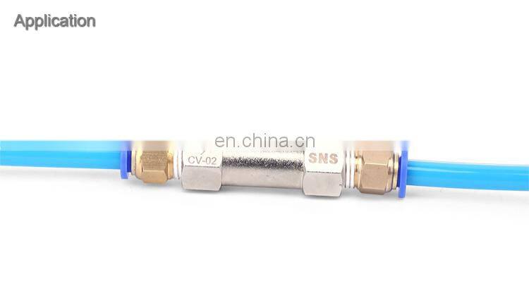 New design SNS CV Series Nickel-Plated Brass Check Valve screw thread One Way Non Return Valve