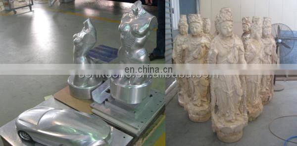 Table Moving Type 5 axis cnc router for wood foam stone mould sculpture statue