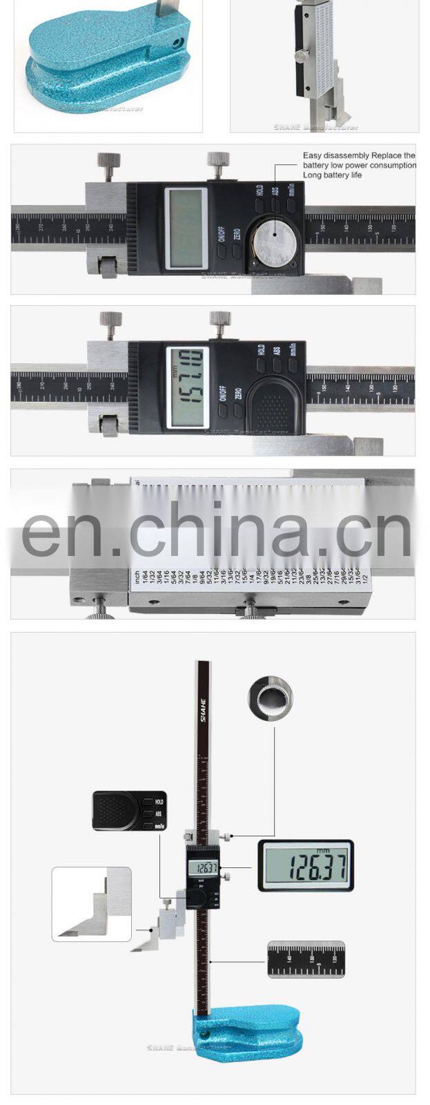 0-300mm/0-12'' high accuracy digital height gauge with single beam electronic height gauge