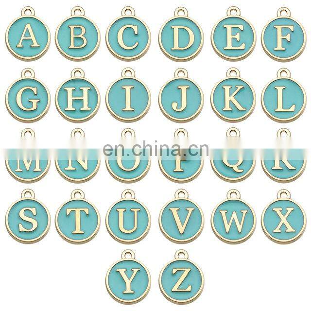 26pcs 12*14mm Alphabet Letter Enamel Charms Jewelry Handmade Pendants Jewelry Making Handmade DIY Bracelet
