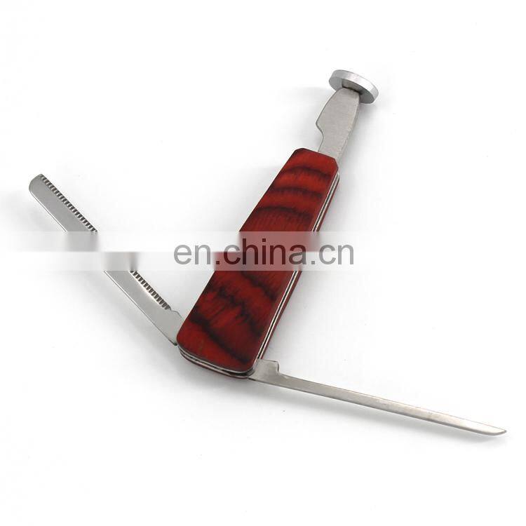 3-in-1custom with wooden handle tobacco smoking pipe tool