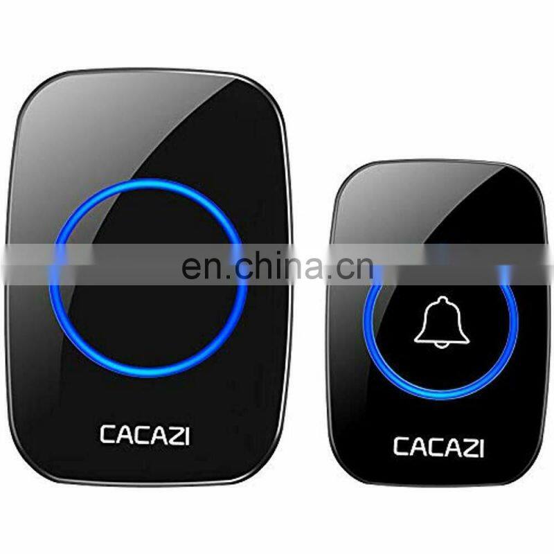 CACAZI New Wireless Doorbell Waterproof 300M Remote US EU Plug smart Door ringer