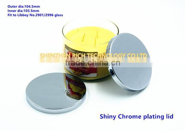 Shiny nickle & Chrome plating candle lids