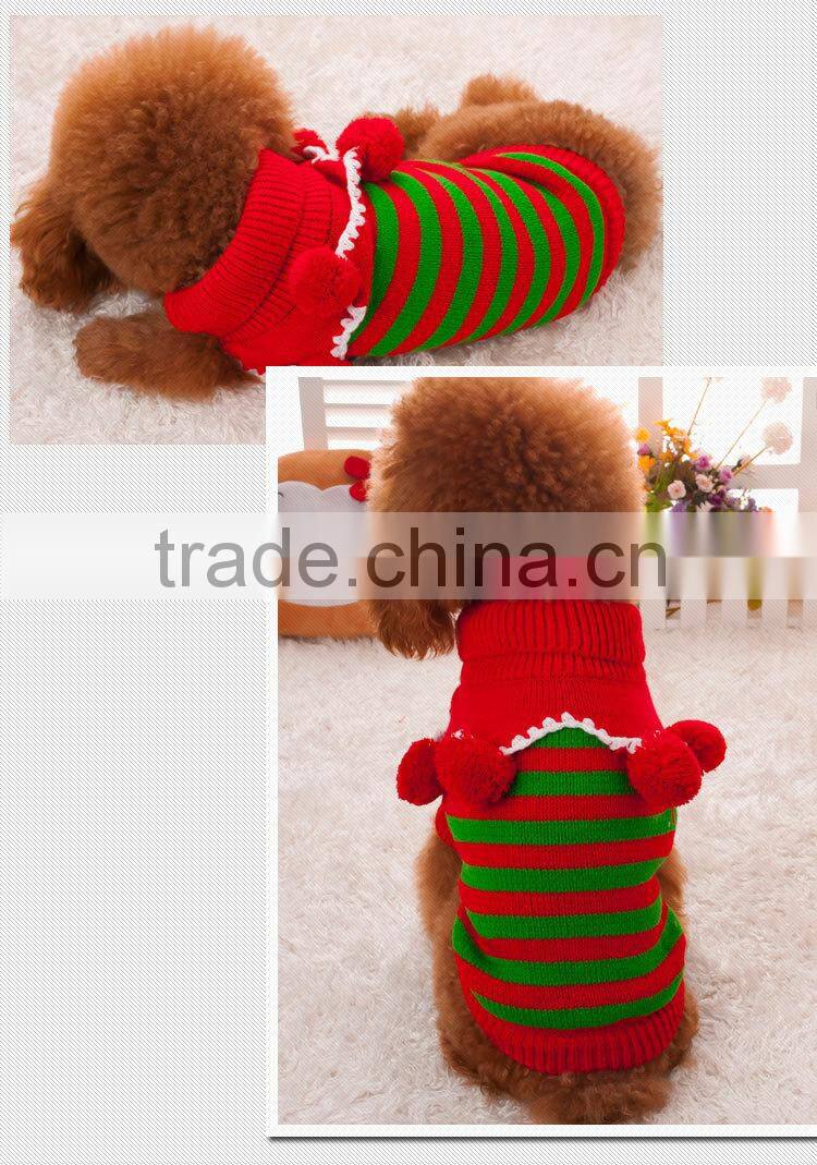 Import dog knitting Christmas style type pet cat clothes from china with cheap price