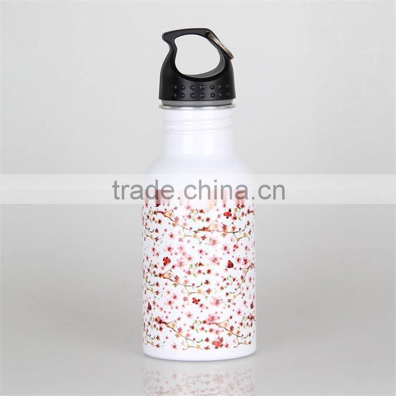 2015 Hot sale printed stainless steel sports water bottle