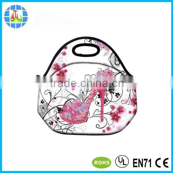 grid neoprene tote bag food container sleeve box carrier case