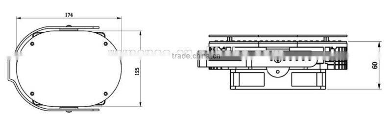 UL DLC CE RoHS AC110-277V outdoor led Street Shoe Box 120w