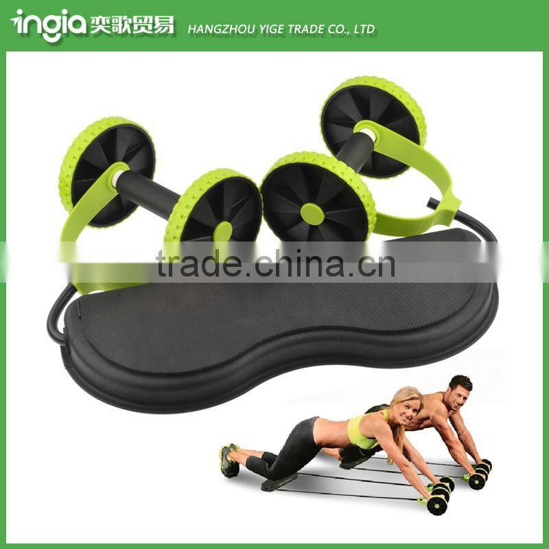 3 in 1 Foam Roller Multi-function Abdominal Fitness Equipment AB Roller Pull Rope