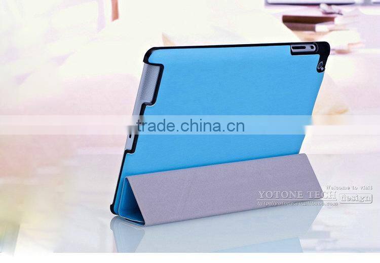 Hot New Promotional 4 Shapes Stand Design Magnetic PU Leather Crash-Proof Protective Case Cover for Ipad 2 3 4