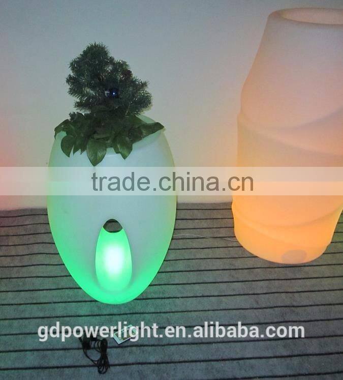 New PE plastic Flowerpot with LED light YXF-4667