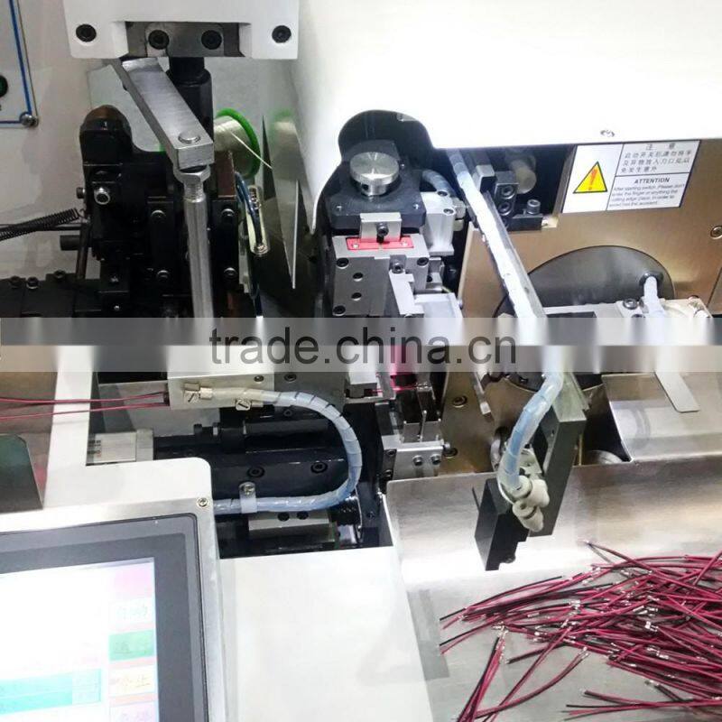 Automatic single-head and dual-line terminal crimping machine