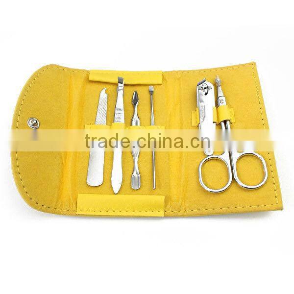 Girls yellow color bag manicure tool