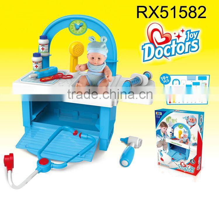 Children educational toy plastic kids doctor play set toy